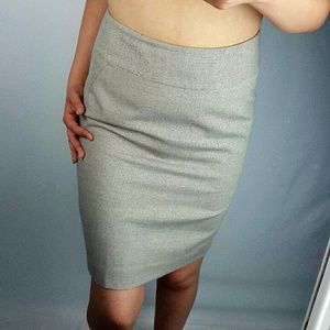 Banana Republic Wool Blend Gray Pencil Skirt